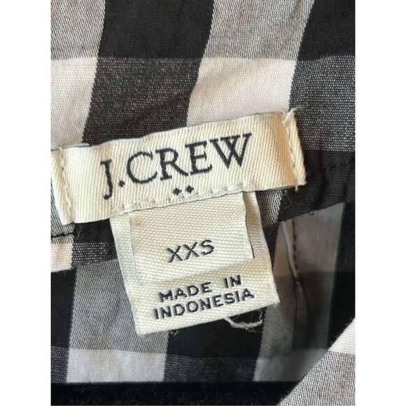 J.Crew Women's Gingham Tie Sleeve Dress XXS Picnic Minimalist French Cottagecore - Picture 3 of 8